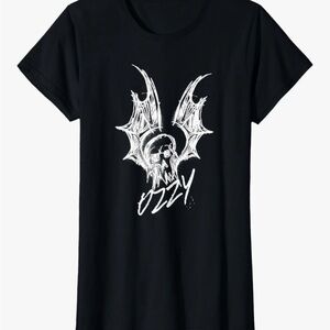 Ozzy Women's Bat Sketch T-Shirt 🦇🖤